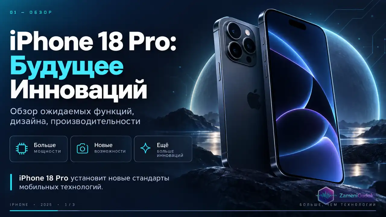 Слайд: iPhone 18 Pro: будущее инноваций